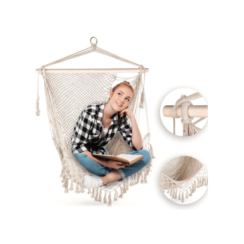 Гамак  Outtec Boho подвесное бежевое - фото №2